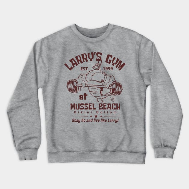 Larry's Gym At Mussel Beach Crewneck Sweatshirt by Bigfinz